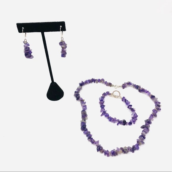 Amethyst beaded 3 piece set - Picture 5 of 8